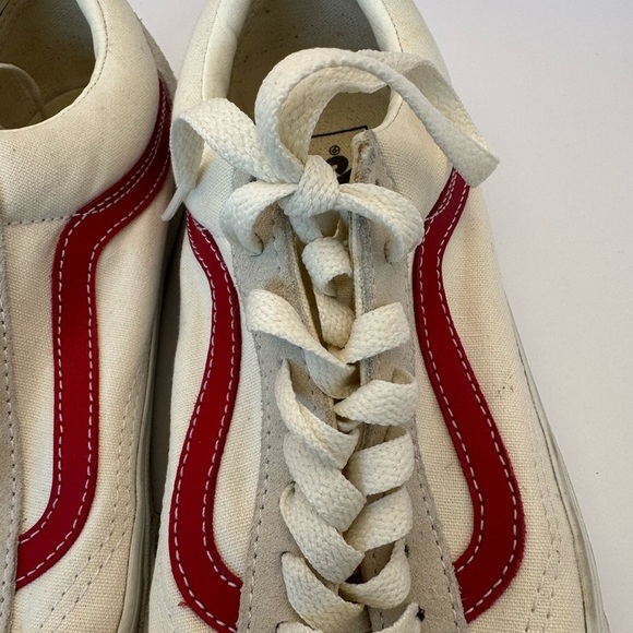Vans Men’s Size 8/Wmn 9.5 Unisex Vintage Cream Lace Up Sneaker Athletic Shoes - Picture 5 of 16